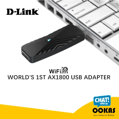 D-LINK DWA-X1850 WiFi 6 AX1800 USB 3.0 Dual Band Wireless Adapter For Laptop / Desktop