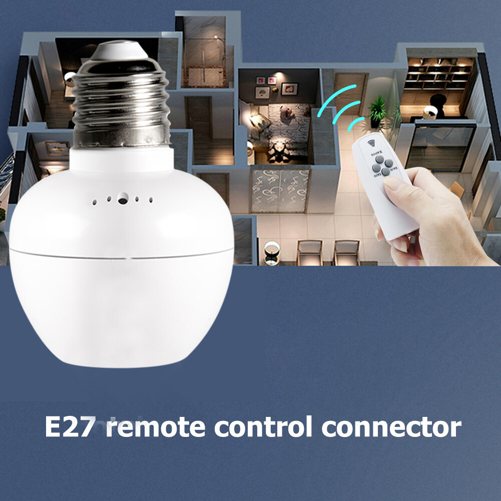 E27 Screw Light Holder Converter Remote Control Lamp Base Socket Connector