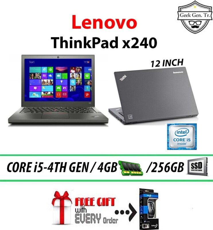 LENOVO THINKPAD x240 INTEL CORE i5-4TH GEN 4GB RAM 256GB SSD 12.5 INCH Malaysia