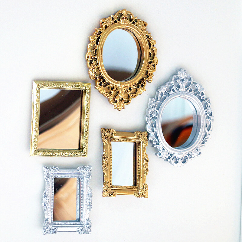 MQ 112 Dollhouse Mini Mirror 112 Scale Miniatures Collection Kids Toy