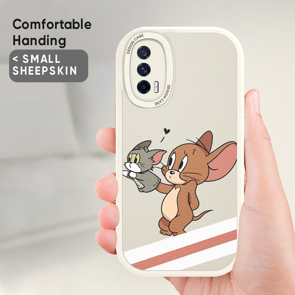 Jizetin Leather Casing For Xiaomi Redmi Note 10 Note 10 5G Note 10 Pro Note 10S Slim Skin Feeling Cartoon Leather Back Casing Soft Silicone PU Leather Cover Phone Case
