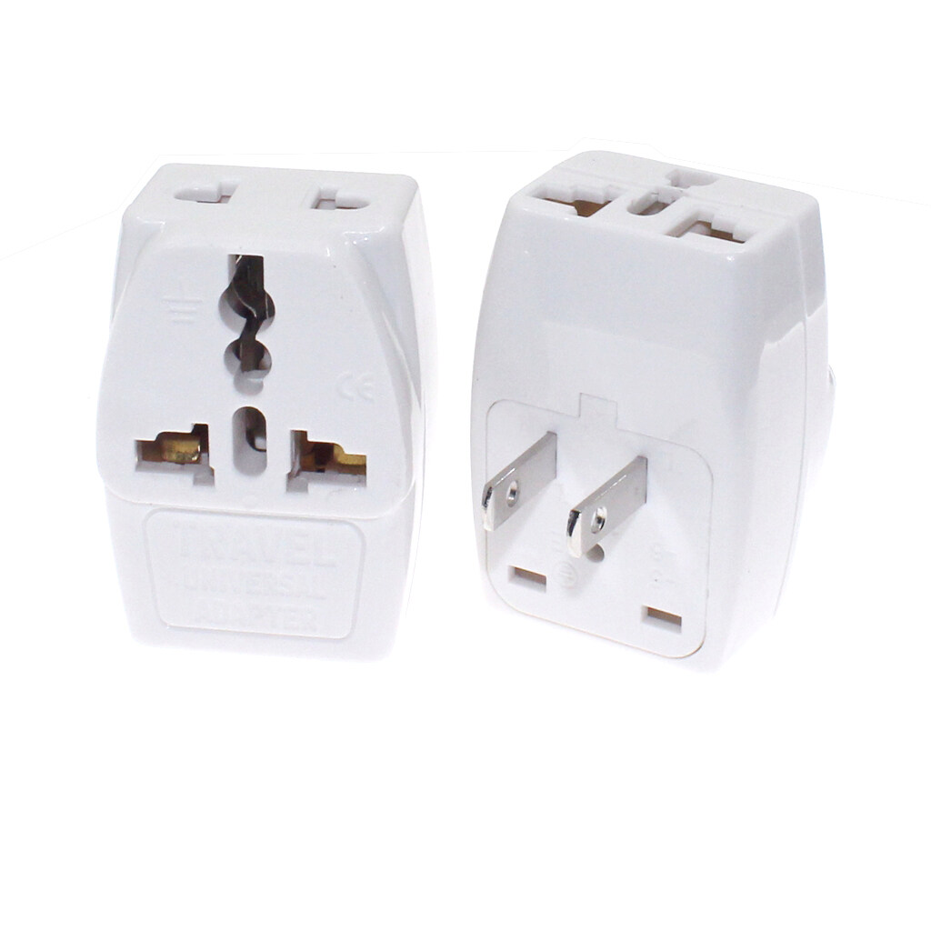 US Phlippines Travel Adapter (Type A), Convert Universal Socket To 2
