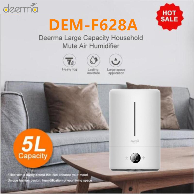 Original Deerma 5L Air Humidifier Household Ultrasonic Diffuser Humidifier Aromatherapy Humificador For Office Home F628 F628S F628A Singapore