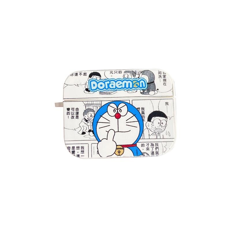 AirPods Case Fashion Bell Doraemon Square Airpods Cover lambskin Airpods 1 2 Case Portable Airpods Pro Cover M4