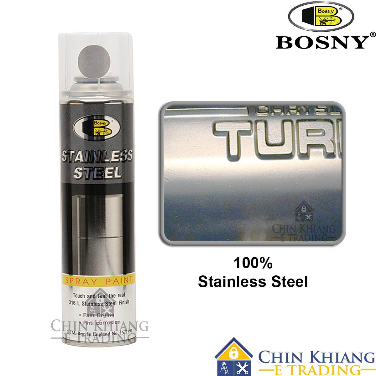 Bosny B120 100% Stainless Steel Spray Paint 225ml