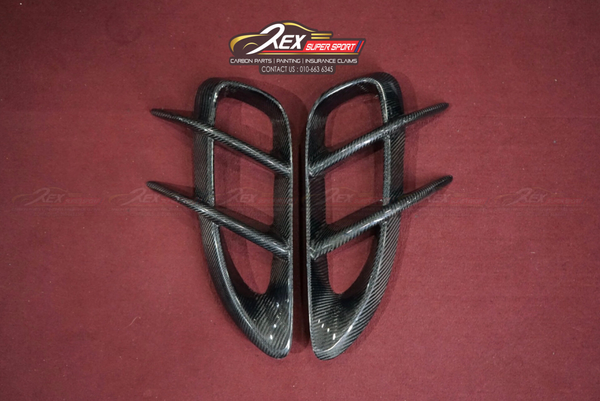 Porsche Cayman 718 Sport Side Air Vent Real Carbon Fiber Tepi