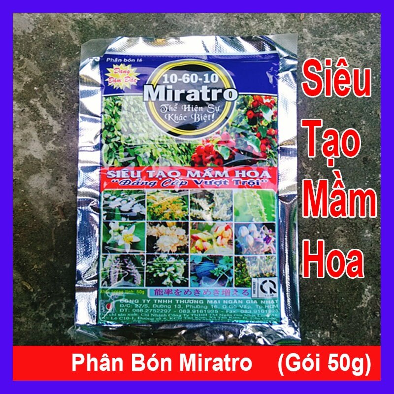 Phân bón lá NPK giúp cây ra hoa (gói 50g)