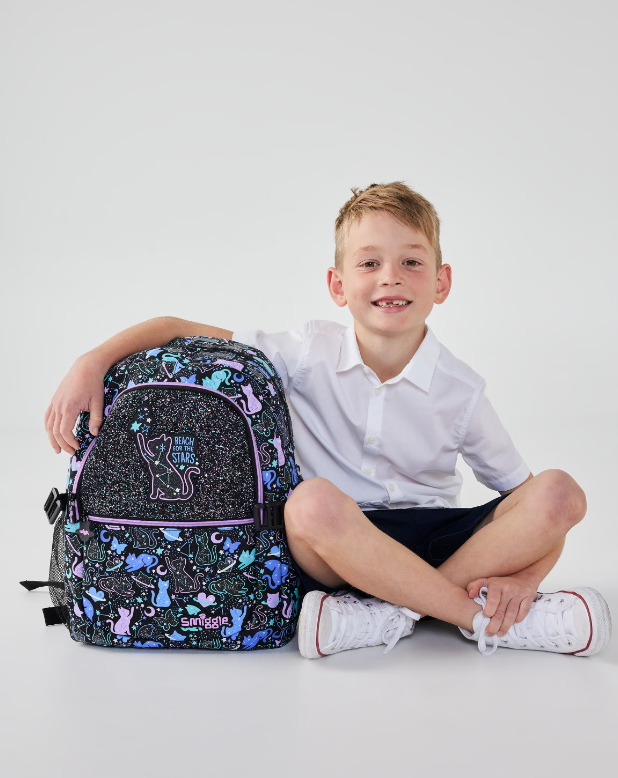 Smiggle Balo cổ điển Hoang Dã bên Mèo cặp đi học cho trẻ em