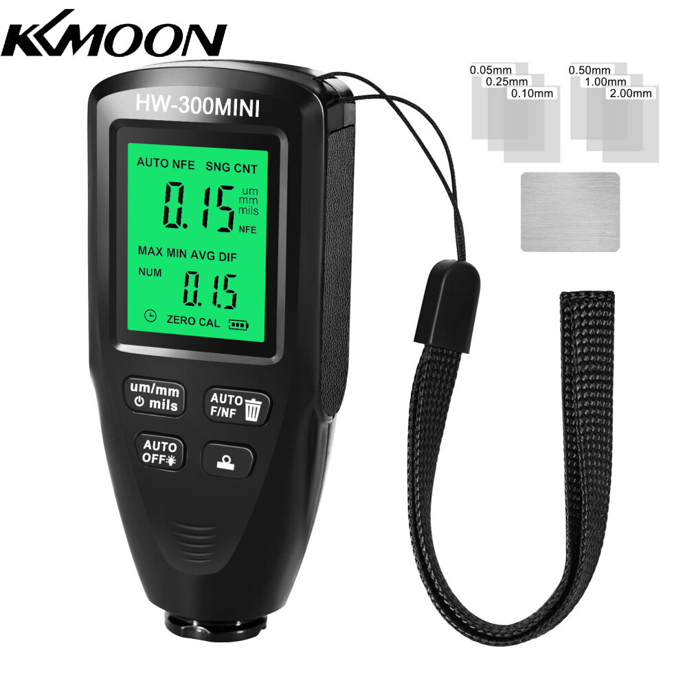 KKmoon Paint Thickness Gauge Car Coating Thickness Meter for Automobile Paint Inspection Manufacturing Industry Metal Surface