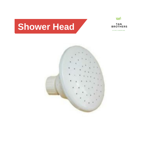 BATHROOM 4 INCH WHITE PVC PLASTIC SHOWER HEAD Lazada