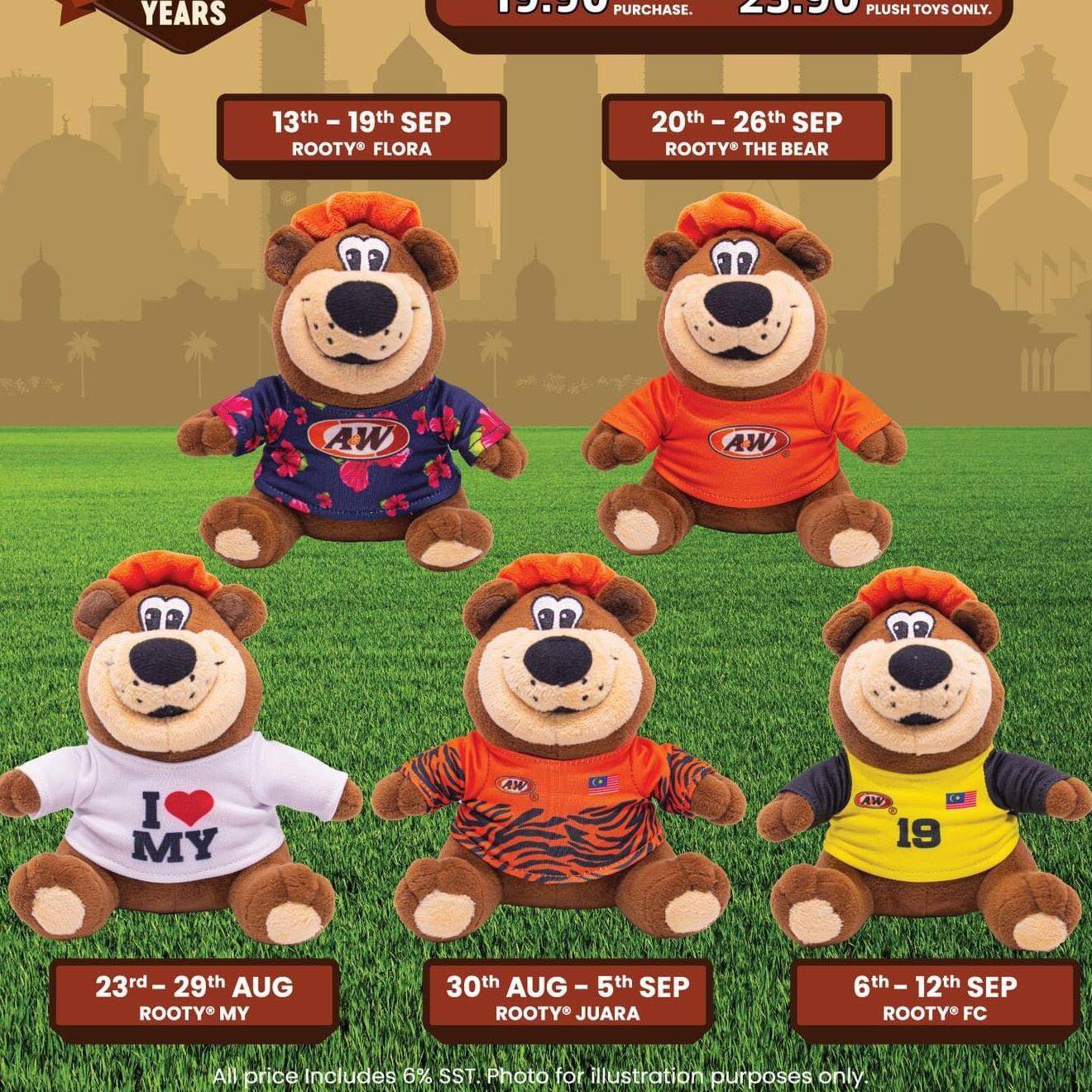 A&w stuffed hot sale bear