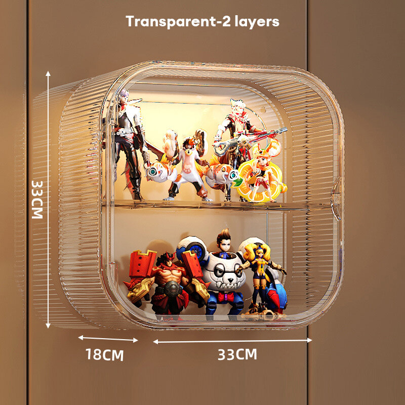 Wall-mounted figure display stand No-punch Lego model acrylic transparent display stand Blind box storage box ...