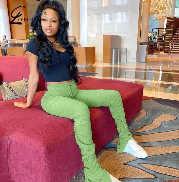 plus size stacked sweatpants