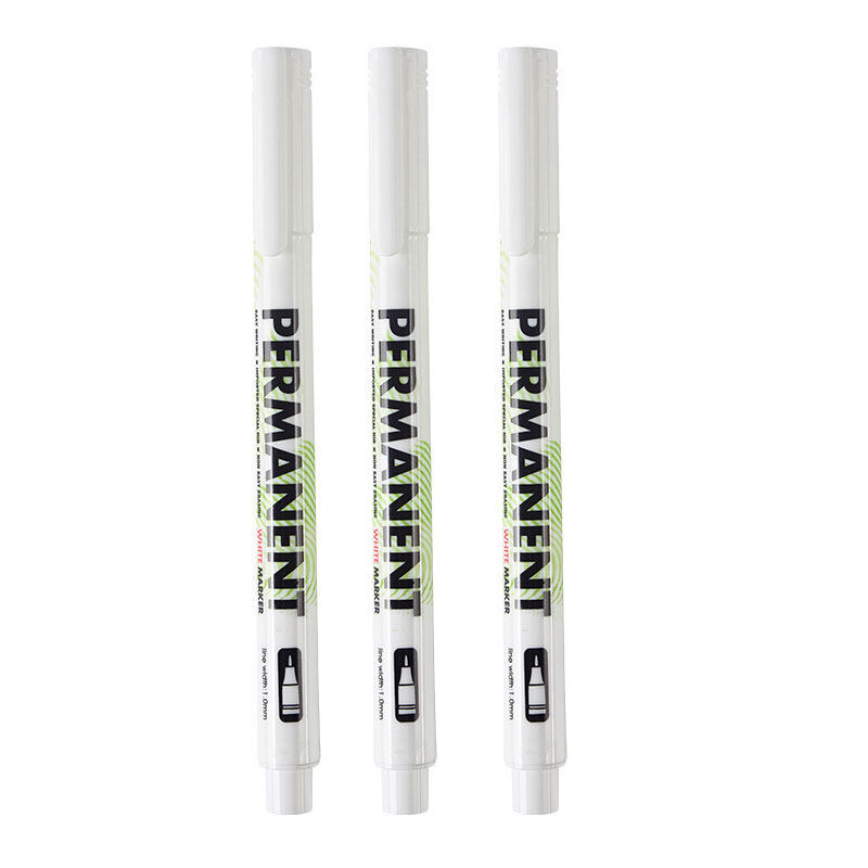 3 Bút vẽ highlight đánh dấu nhật ký màu trắng 0.8 mm-INTL