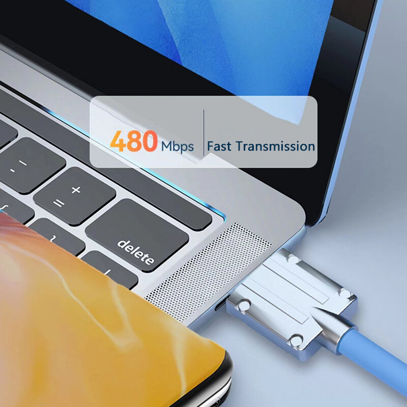 VAORLO Cáp USB Type C 120W Chính Hãng Cáp Sạc Nhanh Dữ Liệu Kim Loại Silicon Lỏng Dây Sạc Điện Thoại USB C Sạc Siêu Nhanh Cho Huawei Xiaomi Infinix OPPO