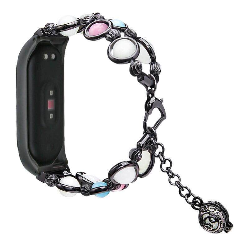 Luminous Beads Bracelet Strap for Xiaomi Mi band 8 7 6 5 4 3 Women Fashion Smart Wrist Band Loop for Miband 6 5 Strap Accessories