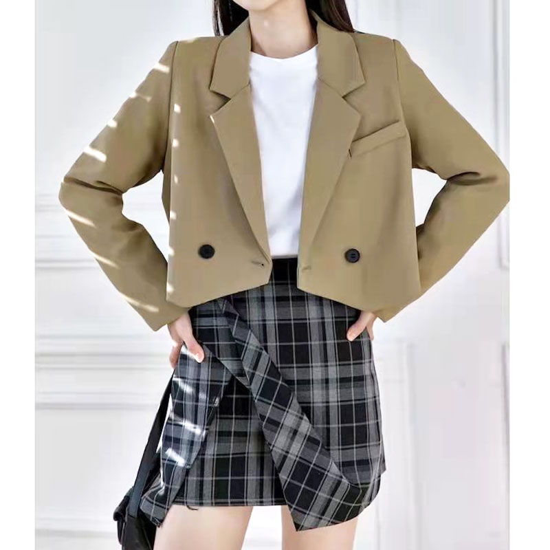 CHICCHIC Women's Blazer with Lining and Shoulder Pads Summer Lightweight Jacket