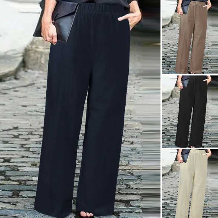 women's plus size wide leg trousers