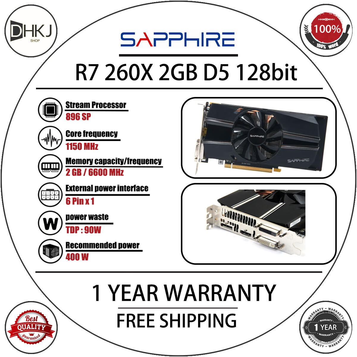 Sapphire R7 260x R7 2g Sapphire R7 260X 2GB Video Cards AMD Radeon