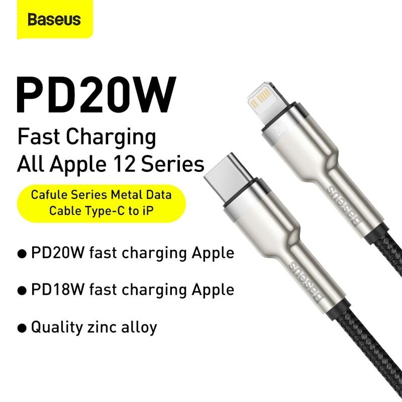 Baseus USB C Cable for iPhone 13 12 Mini Pro Max PD 20W Fast Charging Cable for iPhone 11 8 Charger USB Type C Cable for Macbook Pro