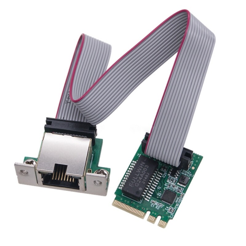 Mini pcie expansion card single lan port m.2 a+e key to rtl8111e/f gigabits ethernet adapter card 1x rj45 networks card