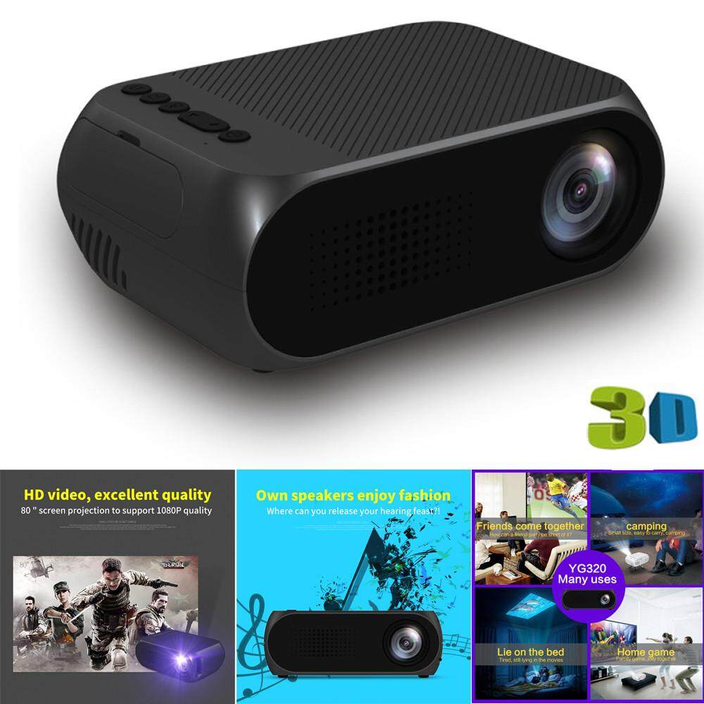 JY YG320 Mini Gia Đình Điện Ảnh TRUYỀN HÌNH Di Động Máy Chiếu LED 1080 P HDMI/USB/SD/AV BK