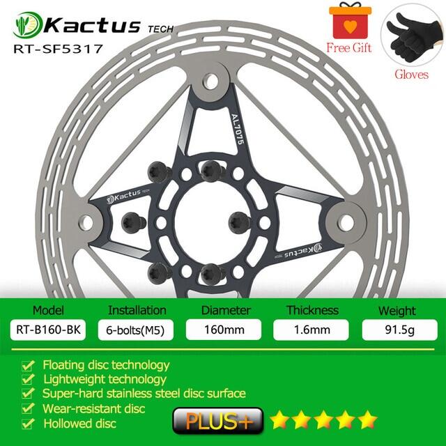 Kactus ultralight bicycle disc brake rotor 140/160mm center lock thicken al7505 fast cooling disc float brake for road mtb ebike