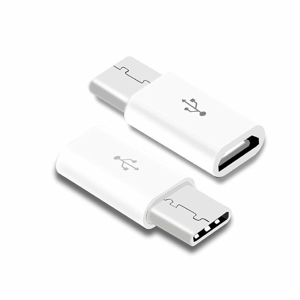 2pcs micro usb to usb 3.1 type-c usb data adapter