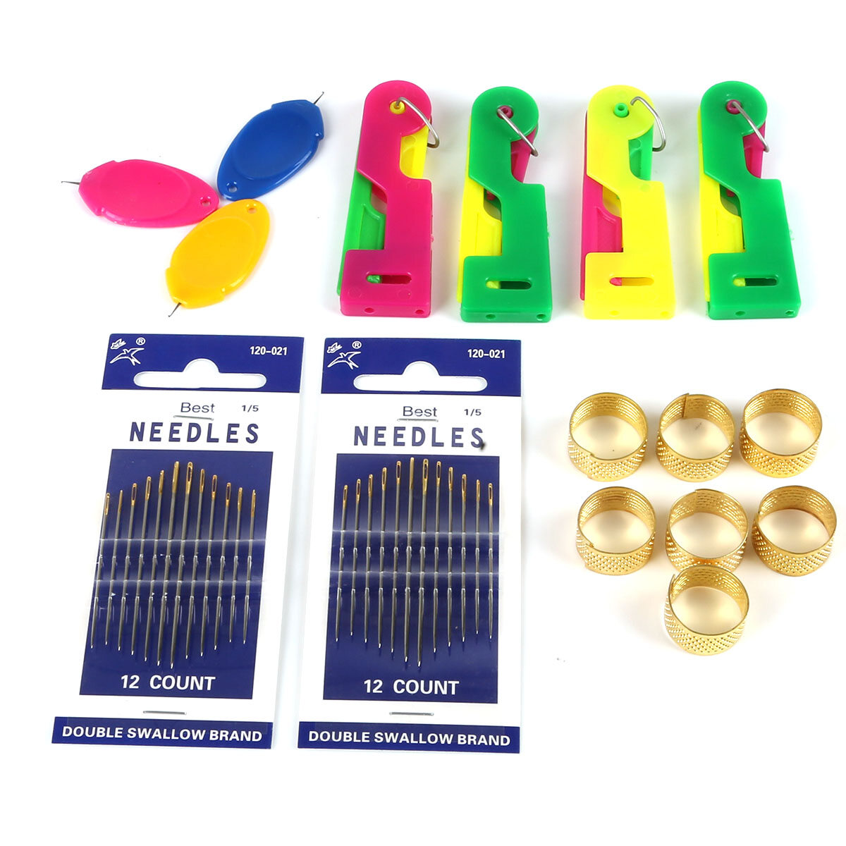 3-15 Cái/túi Đa Chức Năng May Kim Xỏ Thimble Threading Công Cụ Cao Cấp Hướng Dẫn Kim Thiết Bị Dễ Dàng Tự Động May