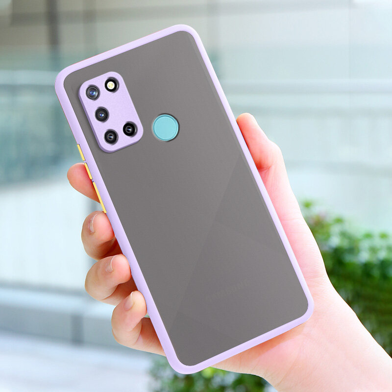 YBD Precision camera protection case For Oppo Realme 7i C17 Casing multiple colour Matte Hard PC Back Cover Shockproof Phone Case
