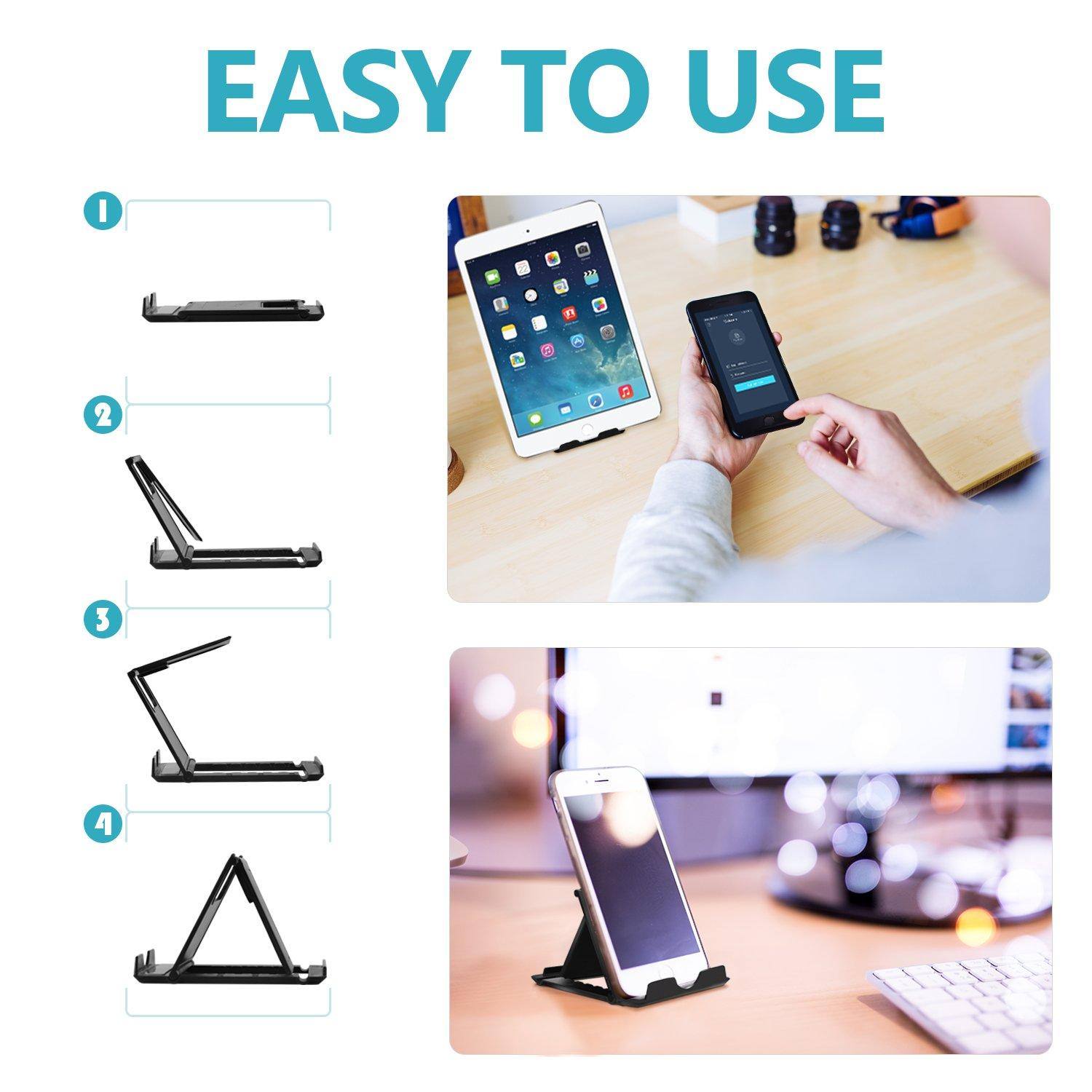 VAORLO FoldStand Giá Đỡ Điện Thoại Di Động Có Thể Gập Lại Bàn Giá Đỡ Điện Thoại & Giá Đỡ Máy Tính Bảng