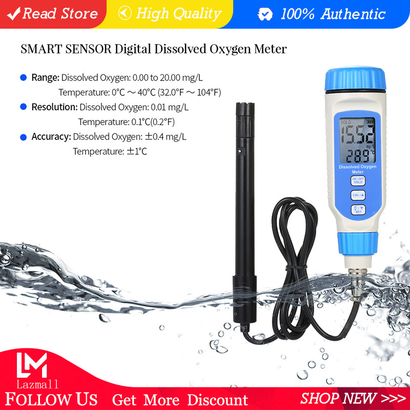 SMART SENSOR Máy Dò Oxy Hòa Tan Kỹ Thuật Số Máy Đo Oxy Hòa Tan Máy Kiểm Tra Chất Lượng Nước Loại Bút Làm Cầm Tay Máy Phân Tích Oxy Hòa Tan