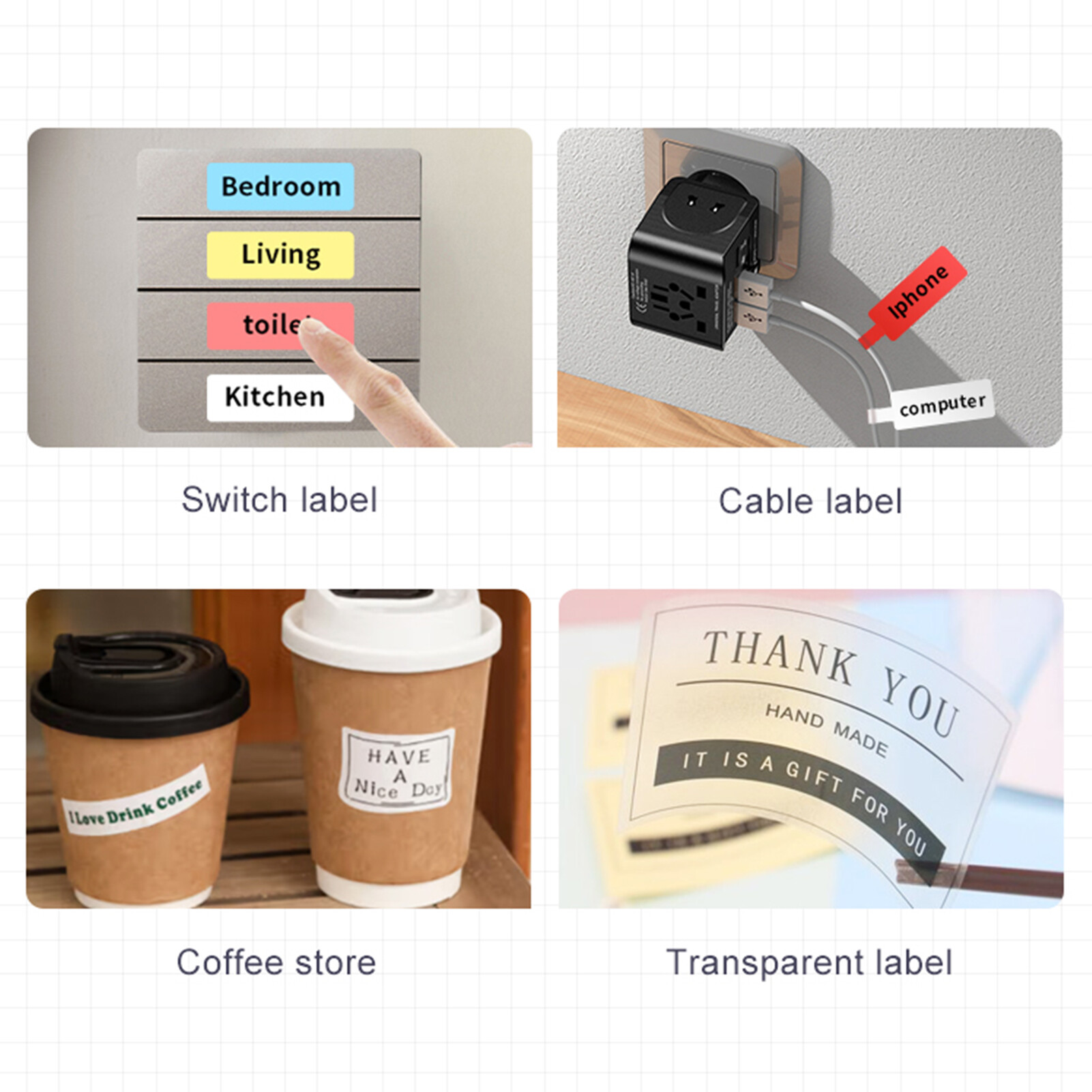 P50 Label Maker Machine Pocket Labeler Portable Thermal Sticker Printer for Organizing Adhesive Tag DIY Date Journal Study Stickers Support Wireless BT Connect Compatible with iOS Android for Retail Store Home Kitchen & Office Organization