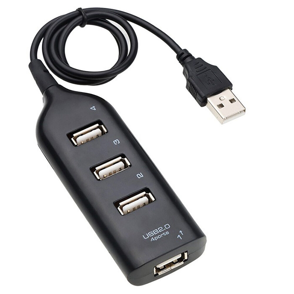 Splitter USB Hub Extender 2.0 Adapter Four Port USB HUB One Port Plug ...