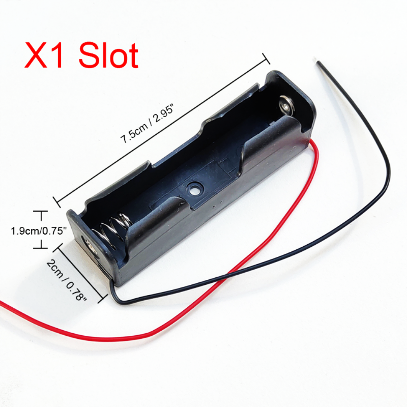 Battery bracket 18650 connector Battery box 1 cell 2 cells 3 cells 4 cells battery holder box
