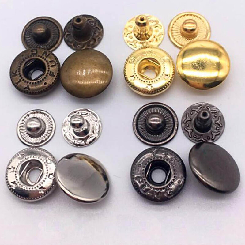 Pzcf 30 Bộ Nút Trang Trí Quần Jean Nút Bấm Đinh Tán 15Mm + Dụng Cụ Lắp Đặt Thủ Công Nút Kim Loại Đóng Hộp Phụ Kiện Tự Làm