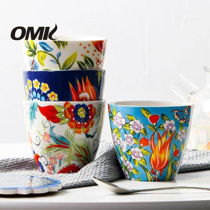 OMK American Style Underglaze Ceramic Teacup 400ML Coffee Cup Mug