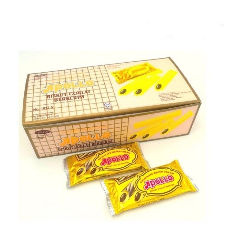 Apollo Chocolate Coklat Wafer Cream 巧克力威化饼 1 Box Lazada