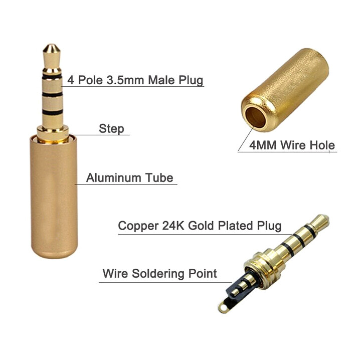 Jack Audio 3.5mm 4 Chấu Loại Tốt