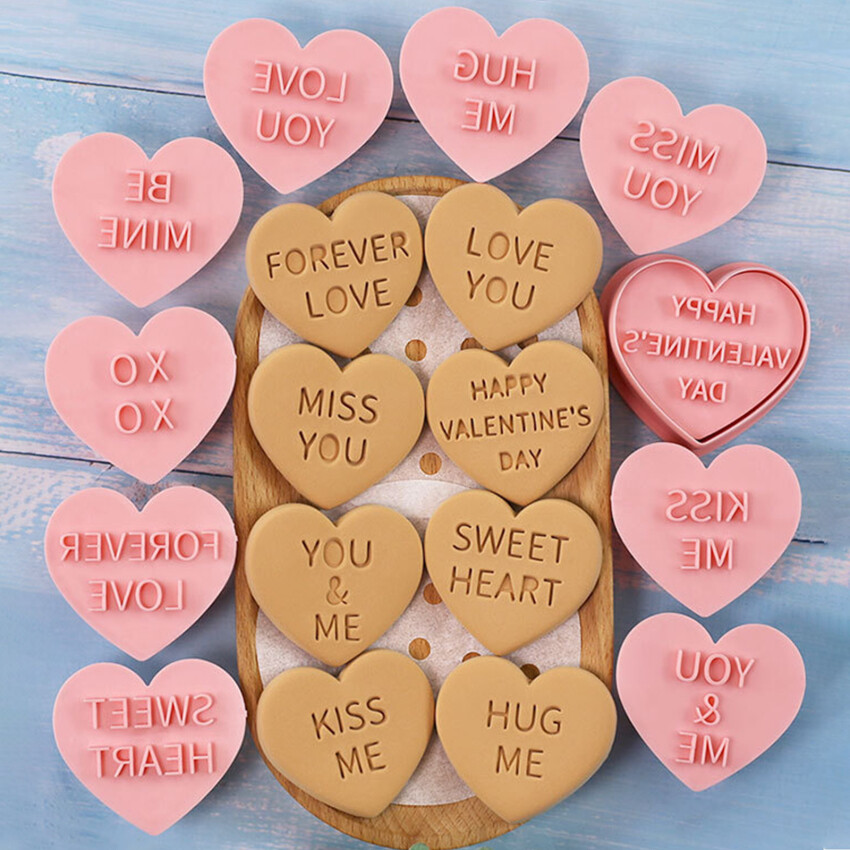 LoveCookie Mold，Cookie Cutters Heart Shapes For Baking, Personalized Cookie Cutters