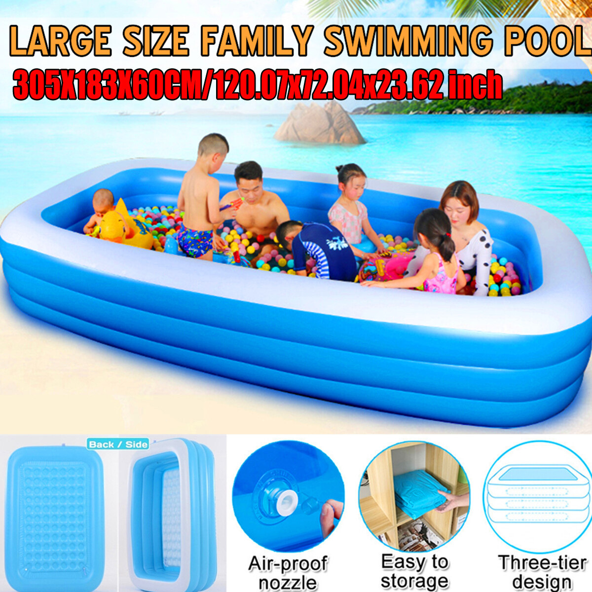 large inflatable swimming pool for adults