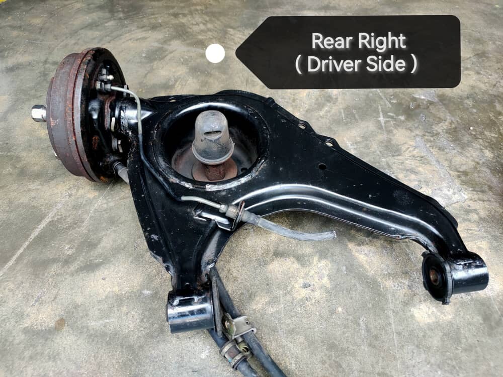 Perodua Kancil L6 Rear Drum Brake With Arm & Knuckle / Brake Belakang