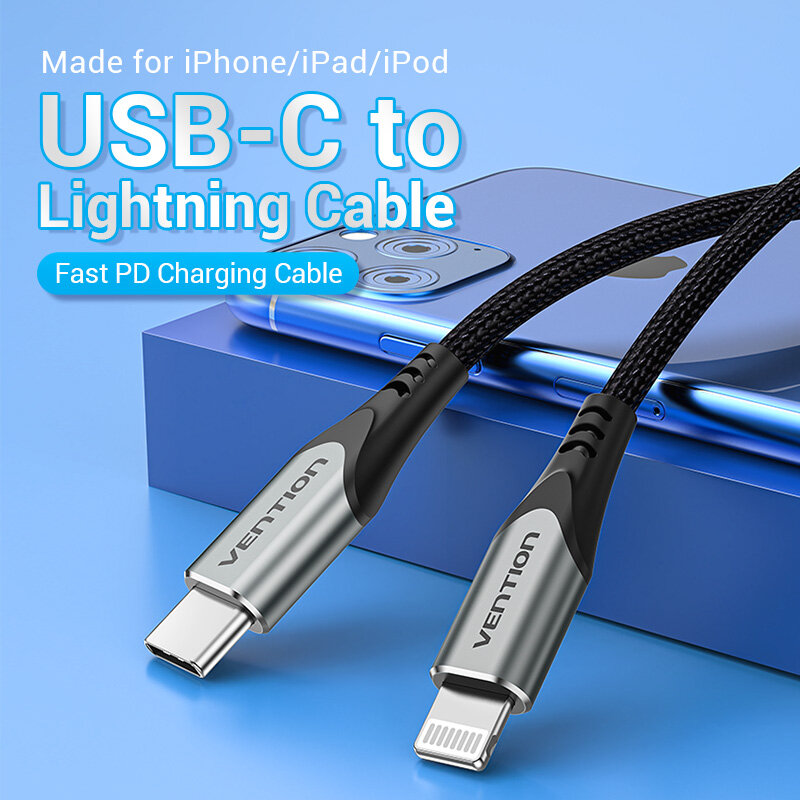 Can Sét Cáp USB-C Để Sét Nhanh Chóng PD Sạc Cáp MFi Chứng Nhận 3A Ngày Cáp Cho Các Thiết Bị IOS Iphone Ipad Ipod USB-C Để Sét PD Nhanh Chóng Sạc Ngày Cáp Màu Xám