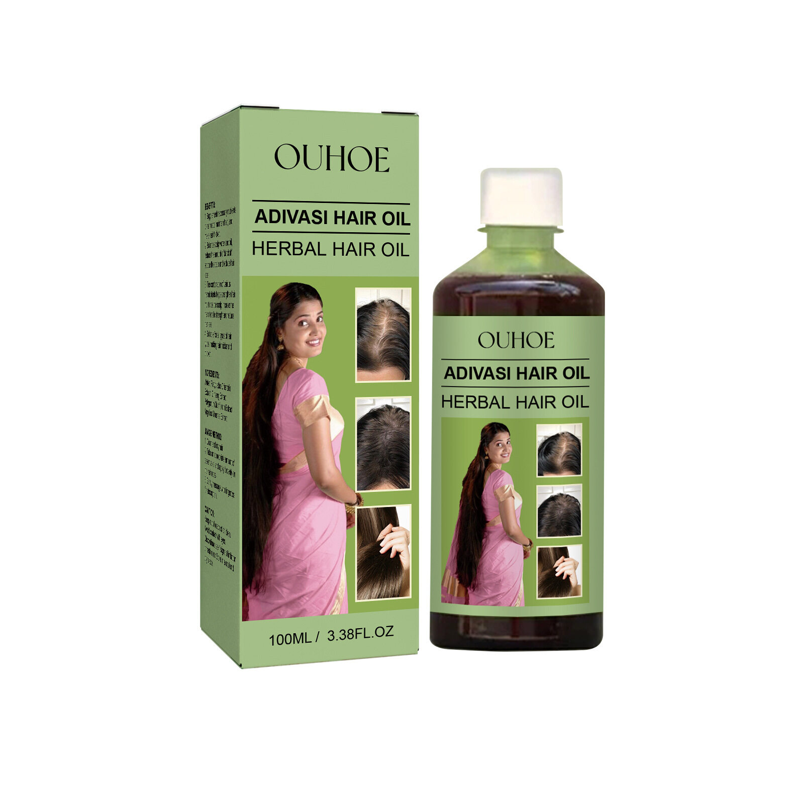 Ouhoe Herbal Hair Oil Hair Loss Prevention Strong Cleansing Scalp 