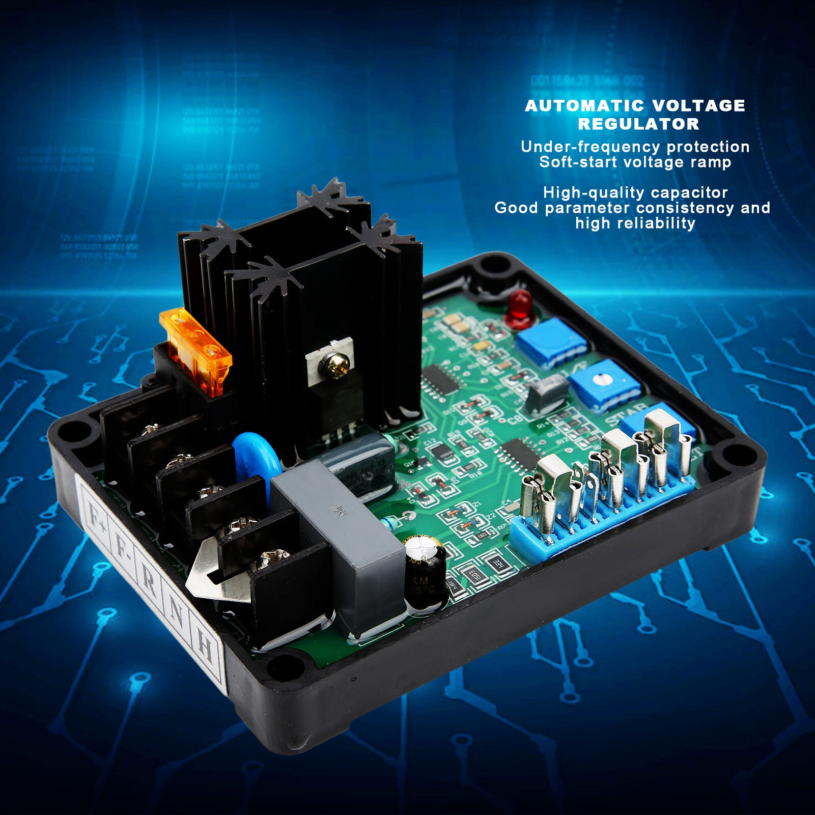 xuelelile Generator Automatic Voltage Regulator Board Brushless Excitation AVR Module Stabilizer GAVR‑8A