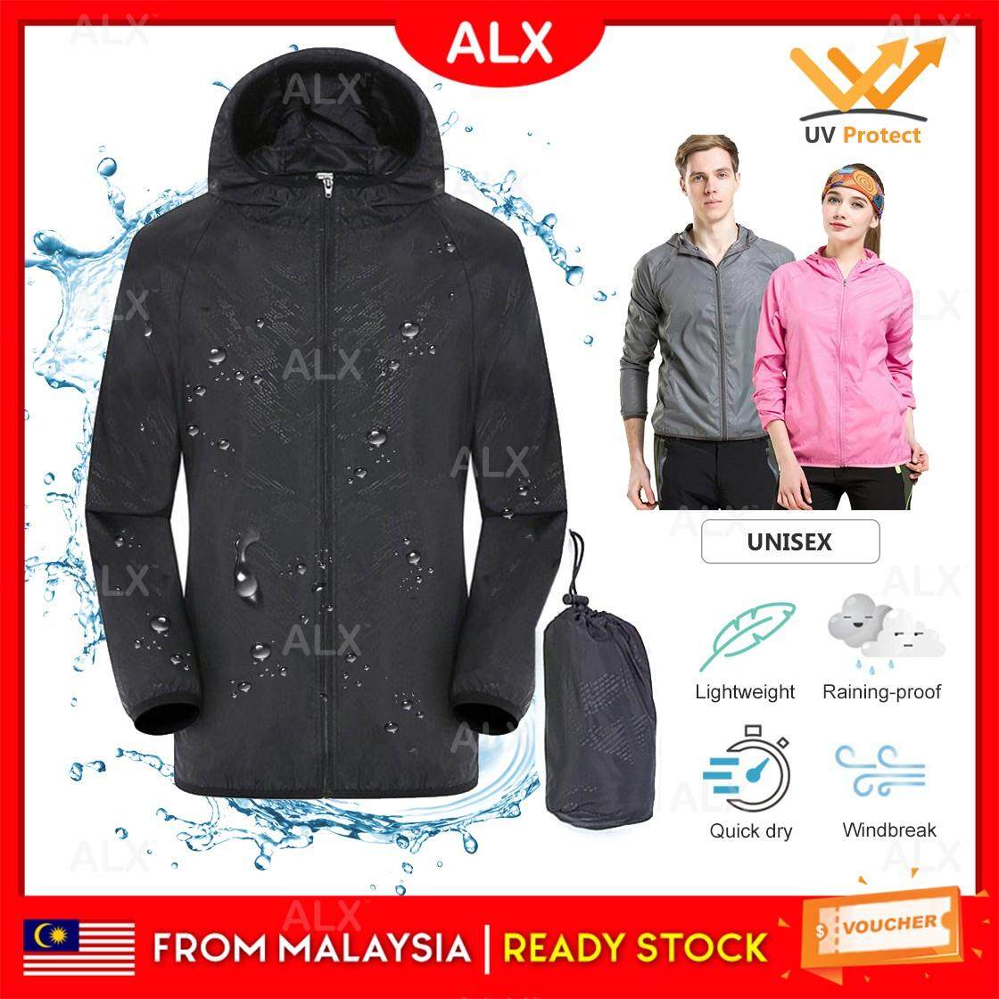 Waterproof/&Windproof Jacket Unisex Quick Dry Lightweight Rain Coat Outdoor M-3XL