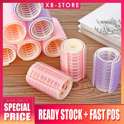 [ XB-STORE ] Korean Air bangs curling cylinder lazy self adhesive curling front hair clip hair curling fixed artifact hollow roll sleeping