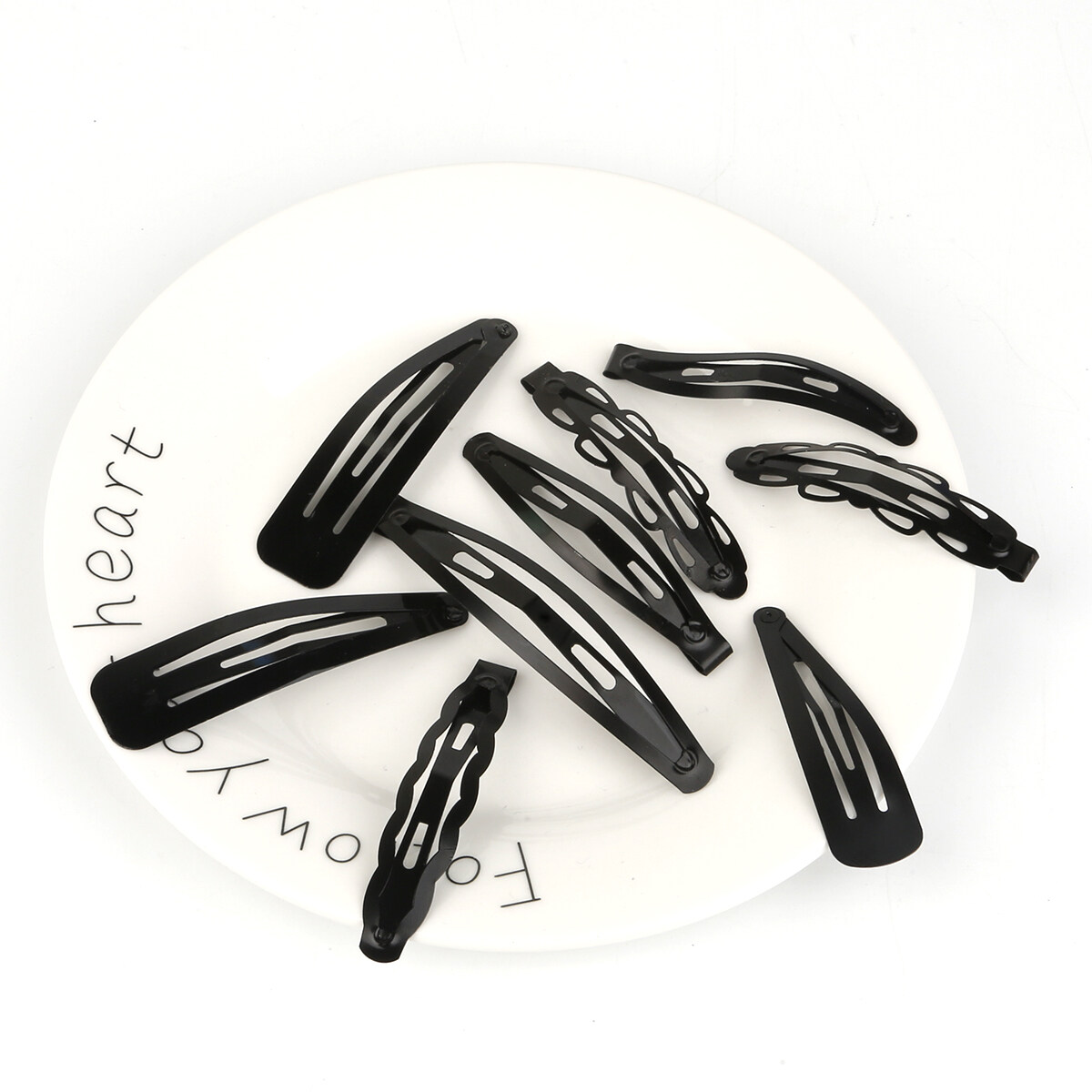 Đen 12 Cái/Bộ Kim Loại Kẹp Tóc Cặp Tóc Đơn Giản BB Clips Kẹp Tóc Cho Cô Gái Womens Hairgrips Phụ Kiện Tạo Kiểu Tóc