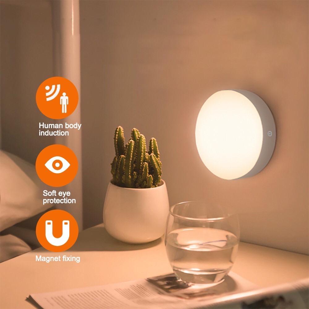 (Ready Stock) Rechargeable Sensor Night Light Wireless Body Induction Lamp Motion Sensor Light USB charging LED Night Lampu Sensor yang Boleh Dicas Semula USB