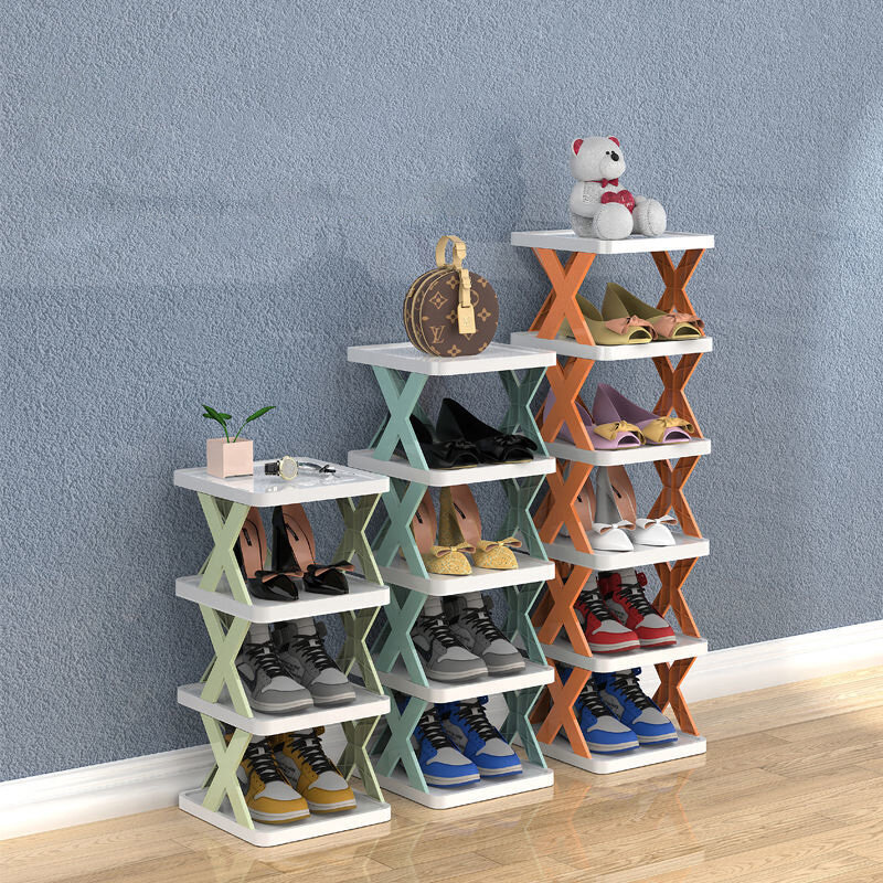 shoe rack Balcony storage shelf Small folding shoe cabinet Multi-layer folding Easy to install